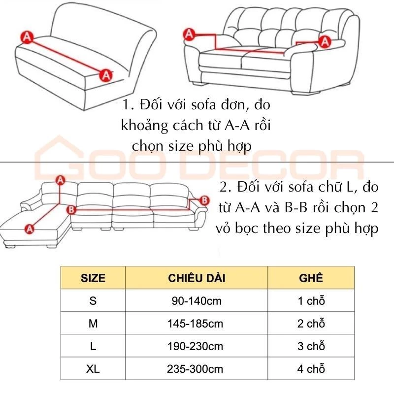 Hướng dẫn đo ghế sofa