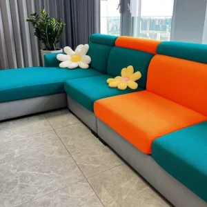 Bọc đệm ghế sofa xanh cam