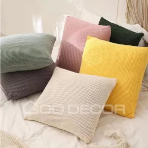 Vỏ gối sofa nhung gân