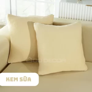 Vỏ gối sofa thun sữa