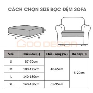 Bọc đệm ghế sofa bằng vải nhung gân co giãn chính hãng GOO Decor