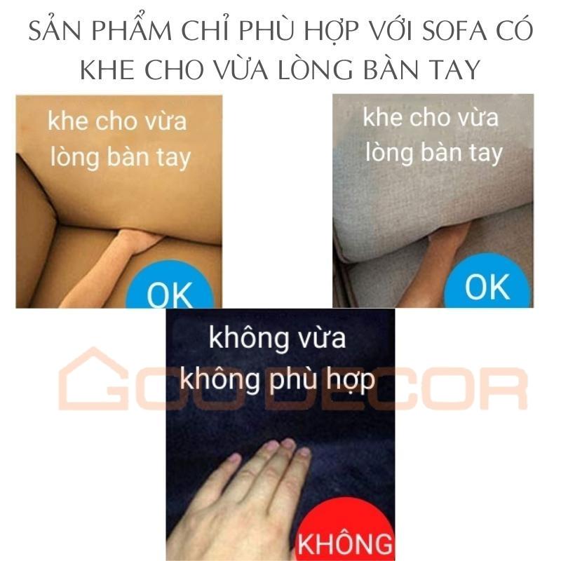 Bọc ghế sofa đơn và chữ L bằng vải nhung gân mềm mại GOO Decor