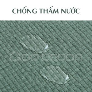 Bọc ghế xoay vải nhung gân co giãn mềm mại GOO Decor