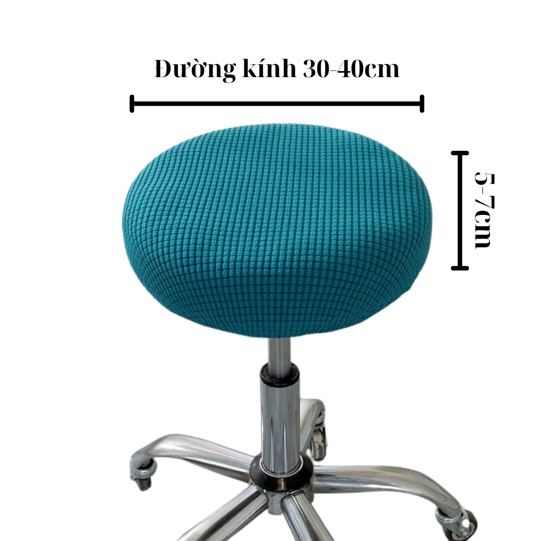 Bọc ghế xoay vải nhung gân co giãn mềm mại GOO Decor