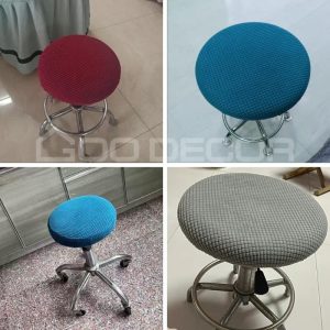 Bọc ghế xoay vải nhung gân co giãn mềm mại GOO Decor