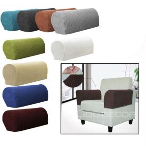 Bọc tay vịn ghế sofa set 2 cái bằng vải nhung gân co giãn GOO Decor