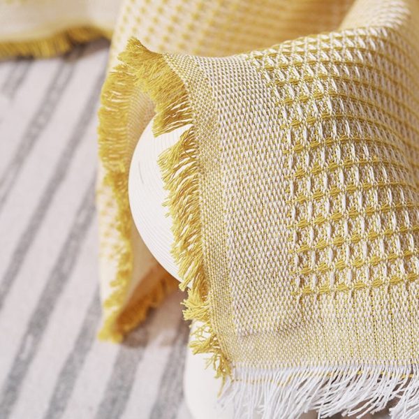 Khăn phủ ghế sofa dệt cotton cao cấp 3D phong cách Bắc Âu GOO Decor