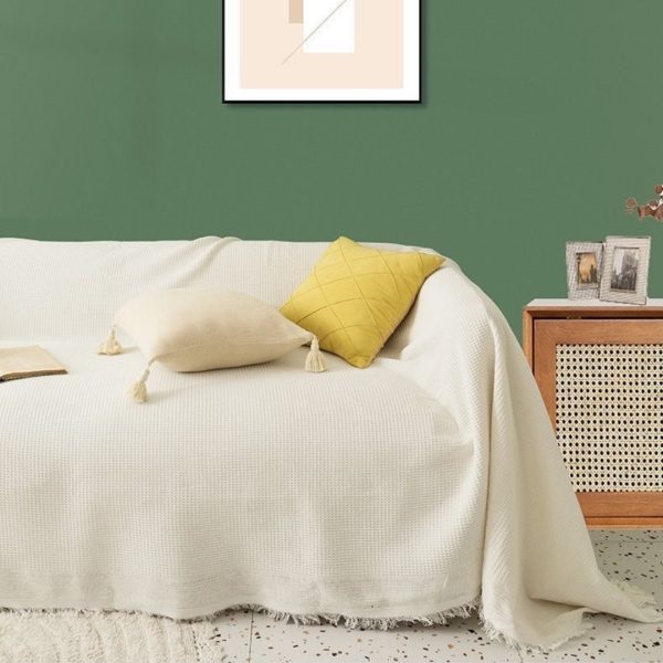 Khăn phủ ghế sofa dệt cotton cao cấp 3D phong cách Bắc Âu GOO Decor
