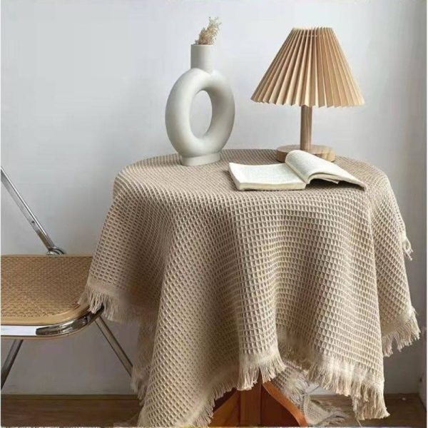 Khăn trải bàn vải dệt 3D phong cách vintage Bắc Âu cao cấp GOO Decor