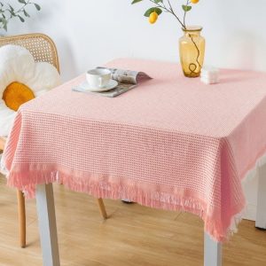 Khăn trải bàn vải dệt 3D phong cách vintage Bắc Âu cao cấp GOO Decor