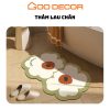 Thảm chùi chân chống trượt họa tiết bông hoa dành cho nhà tắm GOO Decor