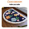 Thảm lau chân thấm nước hình bán nguyệt chống trượt GOO Decor
