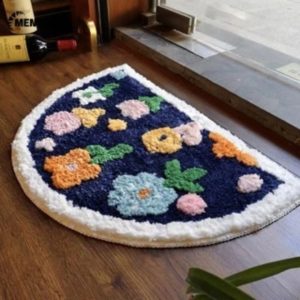 Thảm lau chân hình bán nguyệt thấm nước chống trượt dùng trong nhà tắm GOO Decor