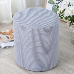 Vỏ bọc đôn tròn bằng vải nhung gân mềm mại ôm sát GOO Decor