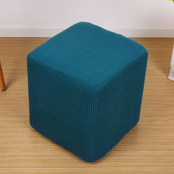 Vỏ bọc đôn vuông chất liệu vải nhung gân cao cấp GOO Decor
