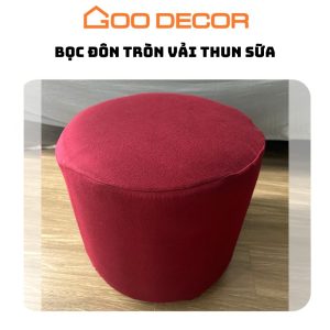 Vỏ đôn tròn vải thun sữa mềm mại co giãn 4 chiều – GOO Decor