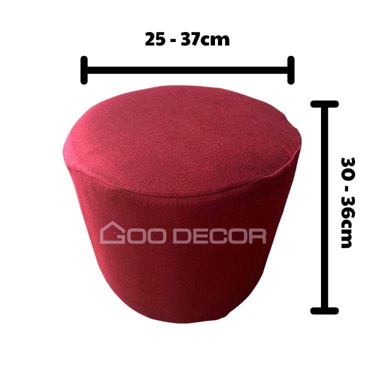 Vỏ bọc đôn tròn bằng vải thun sữa mềm mại co giãn 4 chiều GOO Decor