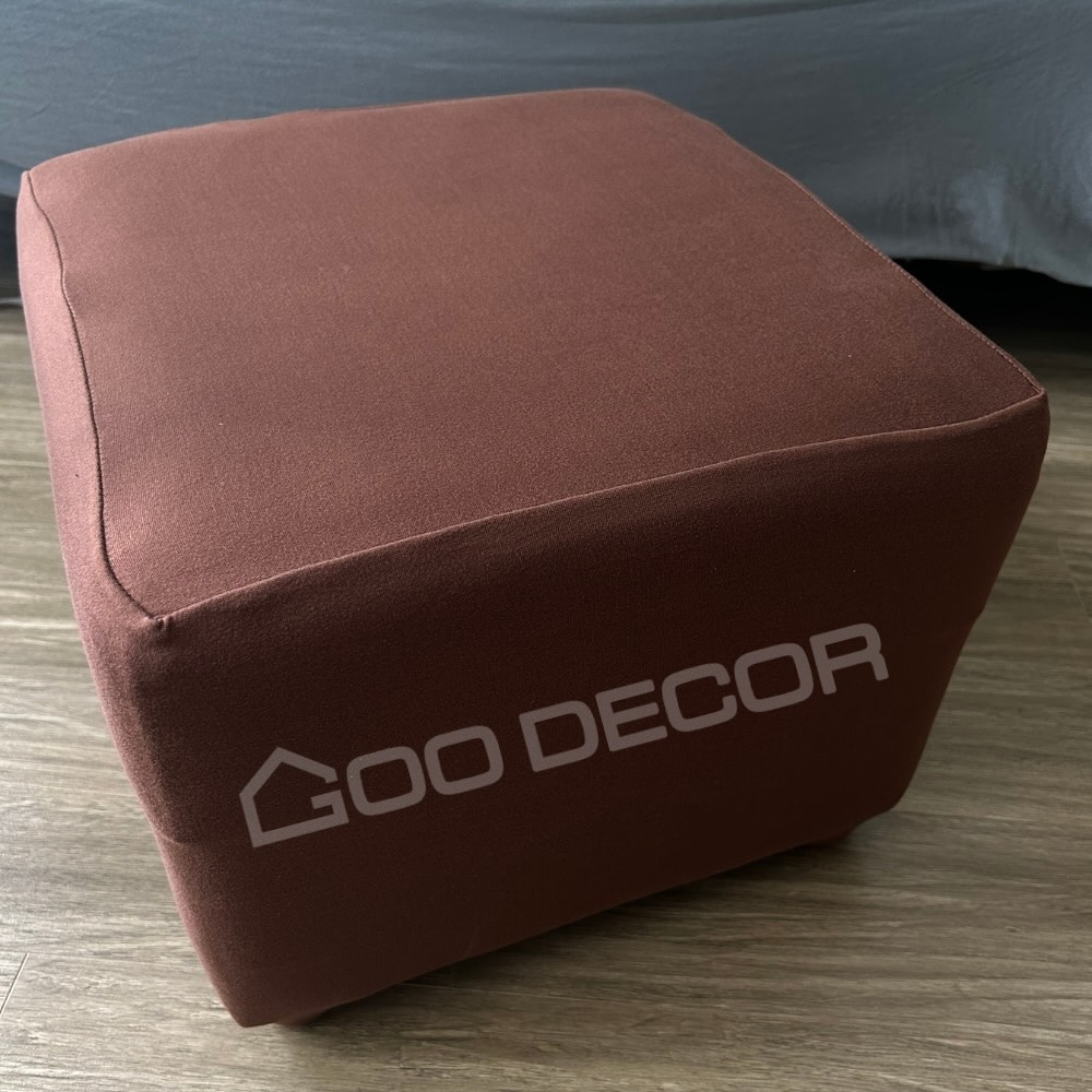 Vỏ bọc đôn vuông bằng vải thun sữa mềm mại co giãn 4 chiều GOO Decor