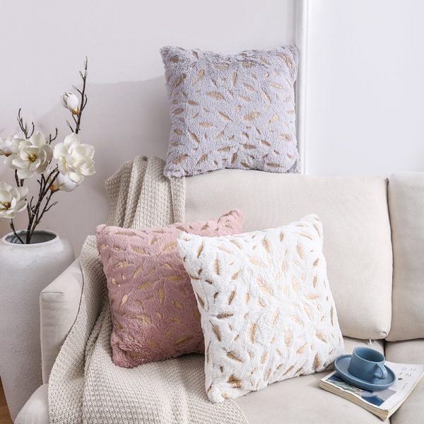 Vỏ gối sofa vải nhung lông sang trọng kích thước 45x45cm GOO Decor