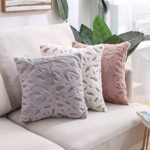Vỏ gối sofa vải nhung lông sang trọng kích thước 45x45cm GOO Decor