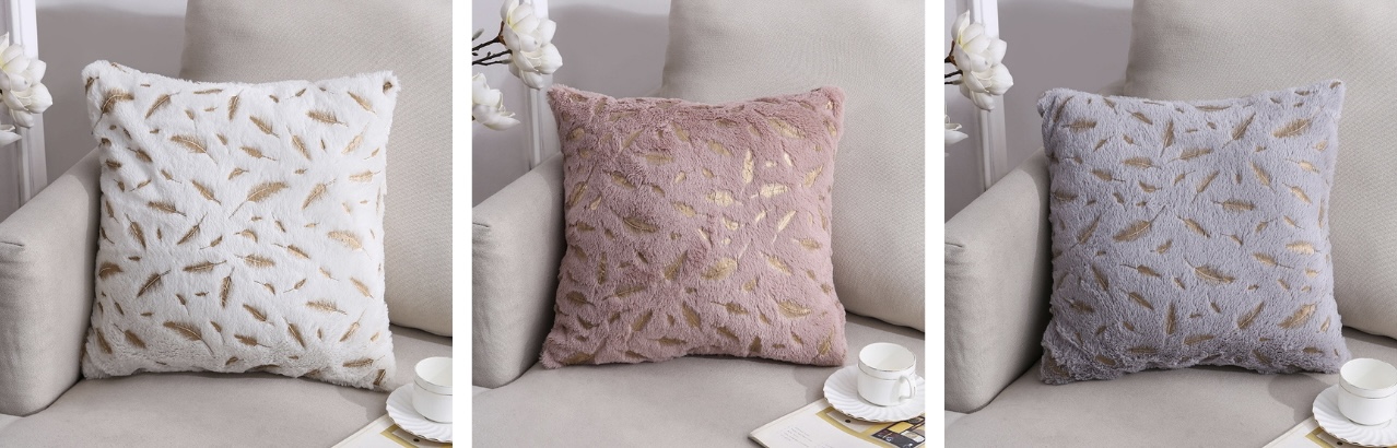 Vỏ gối sofa vải nhung lông sang trọng kích thước 45x45cm GOO Decor