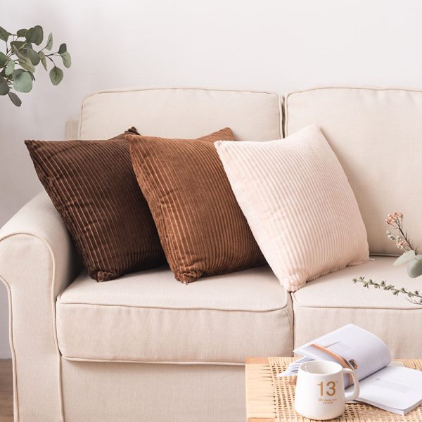 Vỏ gối sofa nhung tăm mềm kích thước 40x40, 45x45, 50x50 GOO Decor