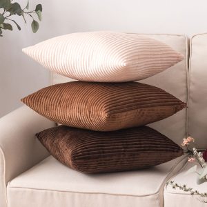 Vỏ gối sofa nhung tăm mềm kích thước 40x40, 45x45, 50x50 GOO Decor