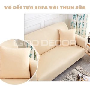 Vỏ gối sofa vải thun sữa co giãn mềm mại 45x45cm thương hiệu GOO Decor