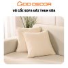 Vỏ gối sofa vải thun sữa co giãn kích thước 45x45cm GOO Decor