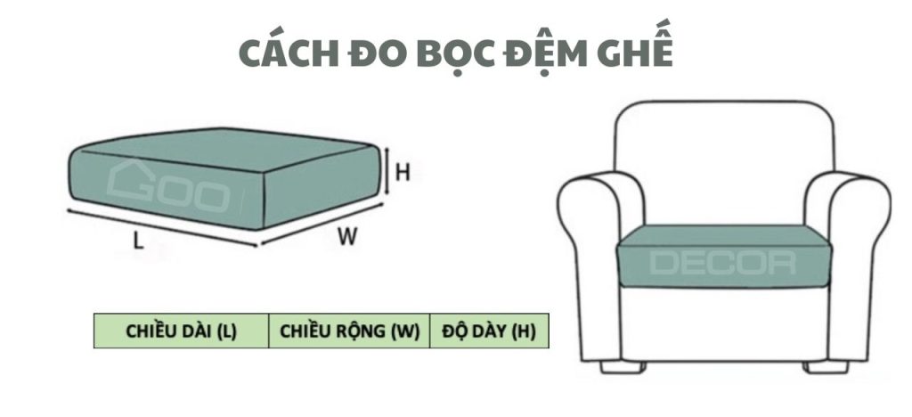 Hướng dẫn đo đệm ghế