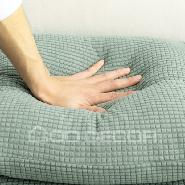Vỏ gối sofa vải nhung gân co giãn kích thước 45x45cm thương hiệu GOO Decor