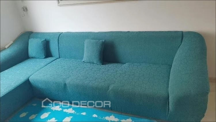 Ghế sofa bọc nhung xanh cổ vịt ảnh 1