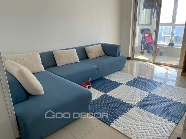 Ghế sofa sau khi bọc bằng vải thun sữa